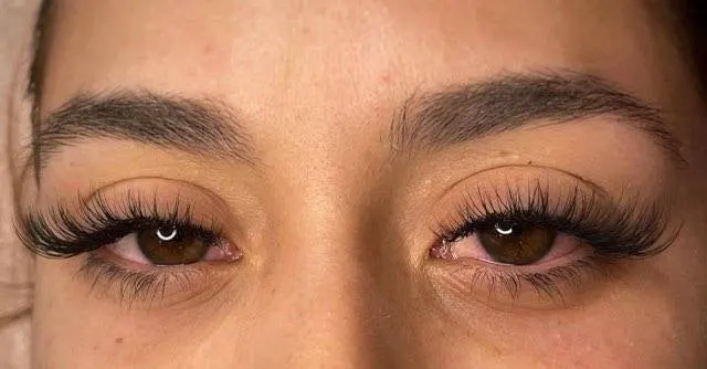 Finished lash sets, front view